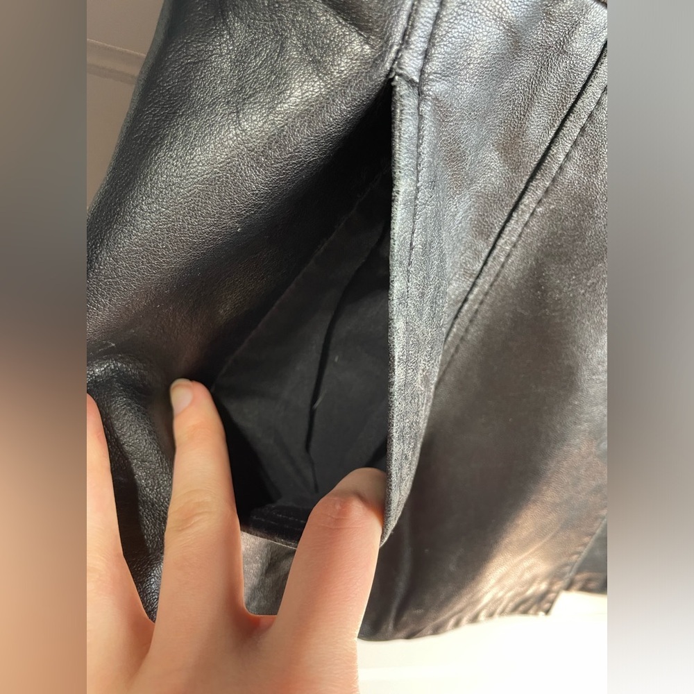 Wilsons Leather Pelle Studio Black 90s Leather Blazer Jacket Large Women’s GUC - Picture 11 of 16